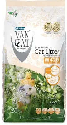 Купить van cat наполнитель для кошек комкующийся "100% натуральный", без пыли (w420)