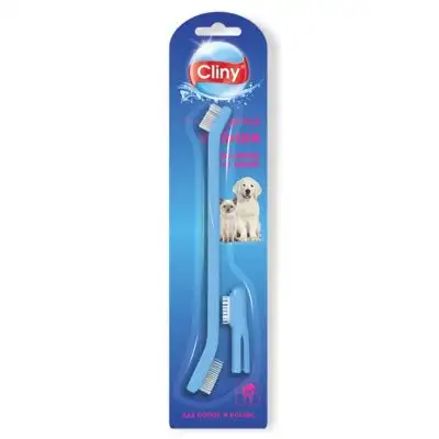 Купить cliny зубная щетка и массажер для десен для кошек и собак 