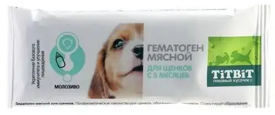 Купить titbit лакомство для щенков гематоген мясной 