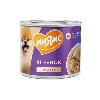 Мнямс консервы для собак "красивая шерсть" (паштет из ягненка)
