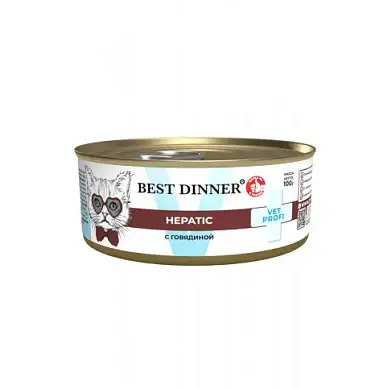 Best Dinner Vet Profi Hepatic консервы для кошек с говядиной