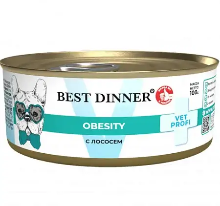 Купить best dinner vet profi obesity консервы для взрослых собак всех пород с лососем