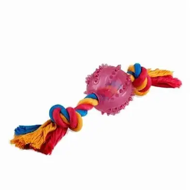 Homepet игрушка для собак: Мяч с шипами на канате лина