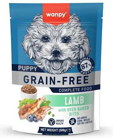 Купить wanpy dog сухой корм для щенков с ягнёнком