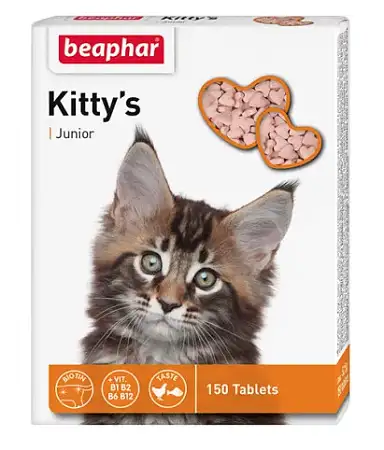 Купить beaphar kitty`s junior Лакомство для котят витаминизированное сердечки